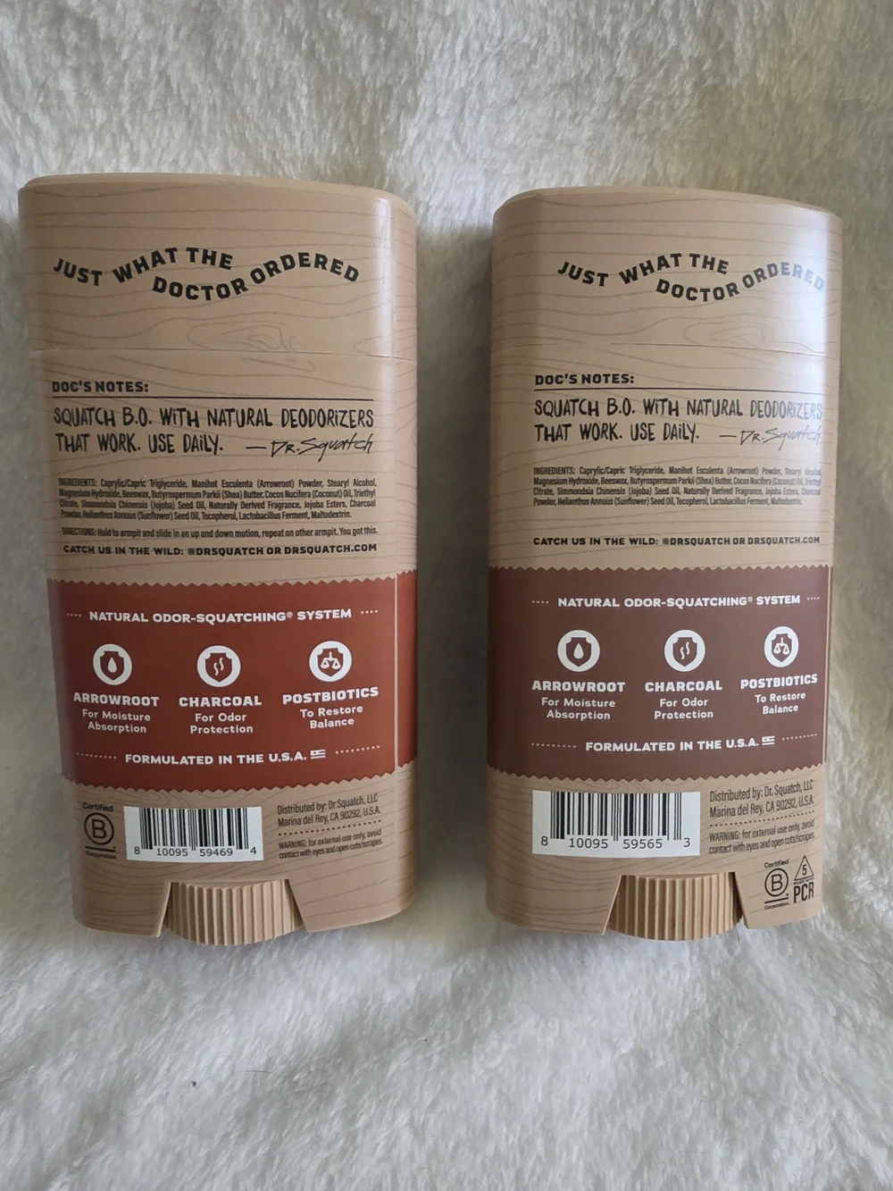 Dr. Squatch Deodorant 2-Pack (Wood Barrel Bourbon & Maveric Musk)